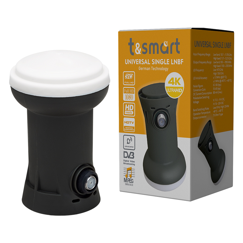 TSMART 0.7DB ULTRA HD 4K UNIVERSAL TEK ÇIKIŞLI SINGLE LNB (4812) TSMART 0.7DB ULTRA HD 4K UNIVERSAL TEK ÇIKIŞLI SINGLE LNB (4812)
