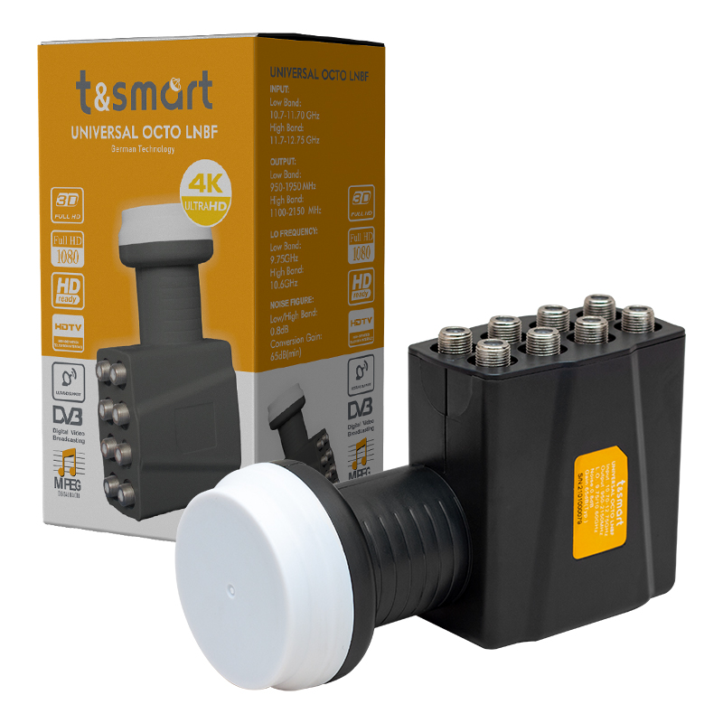 TSMART 0.8DB ULTRA HD 4K UNIVERSAL OCTO SEKİZ ÇIKIŞLI LNB (4812) TSMART 0.8DB ULTRA HD 4K UNIVERSAL OCTO SEKİZ ÇIKIŞLI LNB (4812)