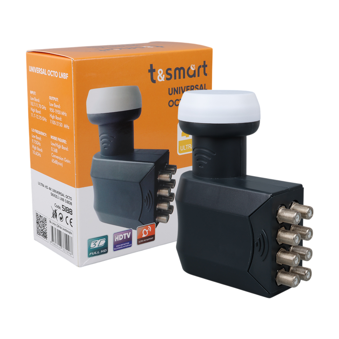 TSMART 0.8DB ULTRA HD 4K UNIVERSAL OCTO SEKİZ ÇIKIŞLI LNB (4812) TSMART 0.8DB ULTRA HD 4K UNIVERSAL OCTO SEKİZ ÇIKIŞLI LNB (4812)