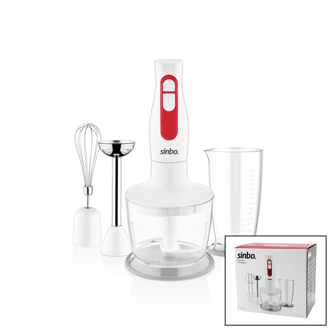 TURBO EL BLENDER SETİ DOĞRAYICI- MİKSER- BLENDER 2 KADEME HIZ 600ML HAZNE - 700ML ÖLÇÜ KABI SHB-3100S (4812)