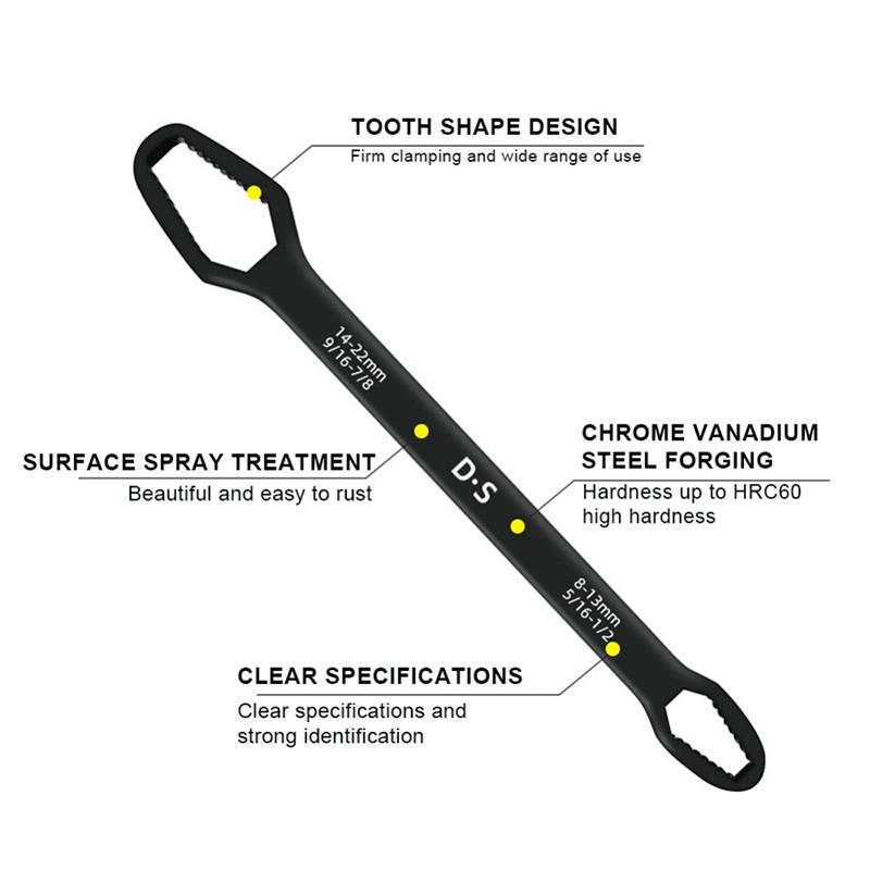 Universal Anahtarı Çift kafalı  Çok Fonksiyonlu 6-22mm (4812)