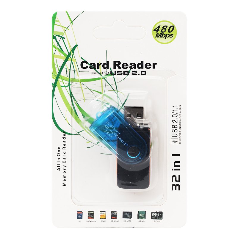 USB 2.0 ÇOKLU 32IN1 SD/MMC KART OKUYUCU (4812)