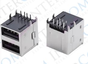 USB 2.0 ŞASE A DİŞİ İKİLİ 90 MAVİ (IC-265E) (4812)