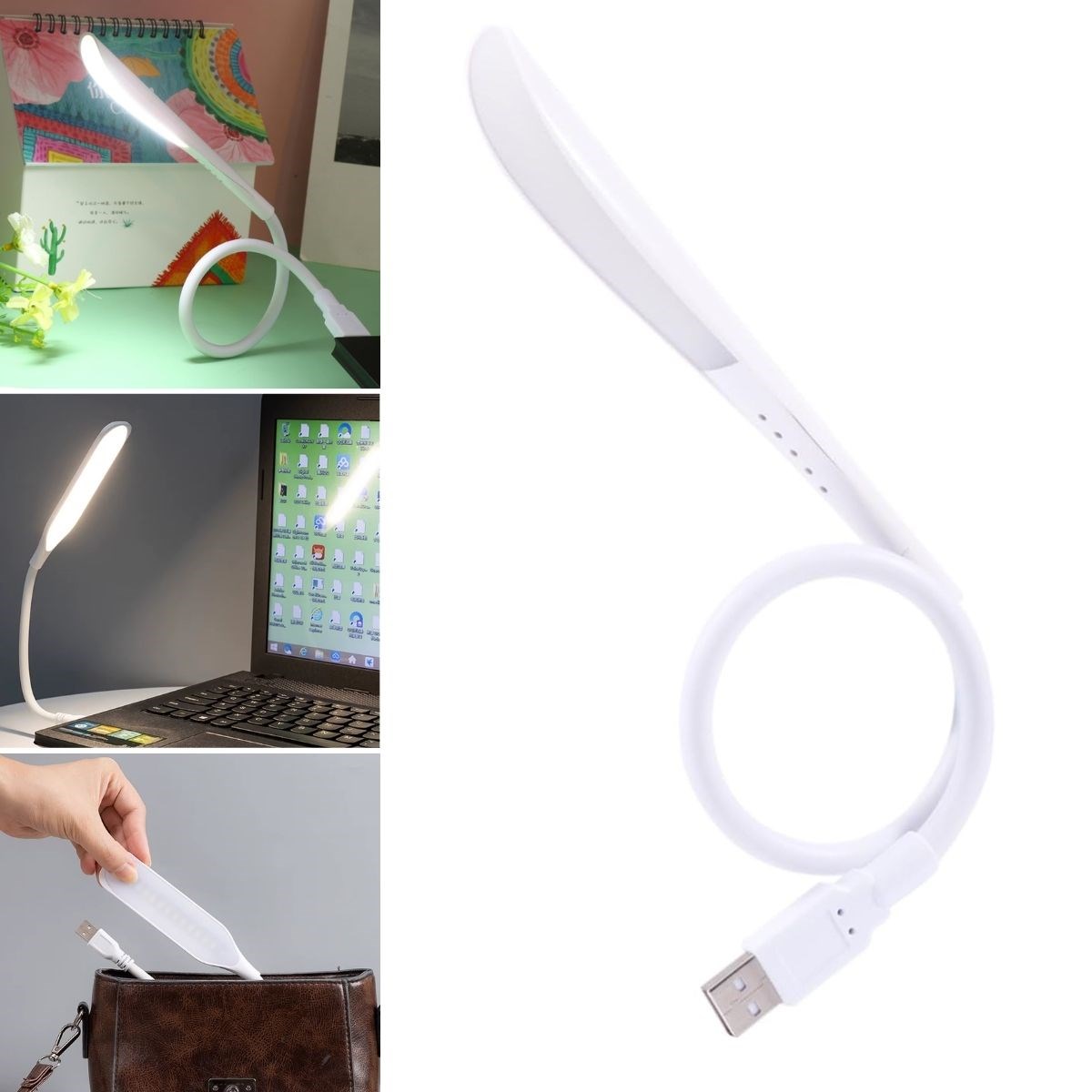 USB Girişli 14 Ledli 3 Kademeli Dokunmatik Masa/Kitap Okuma Lambası Ledi Beyaz (4812)