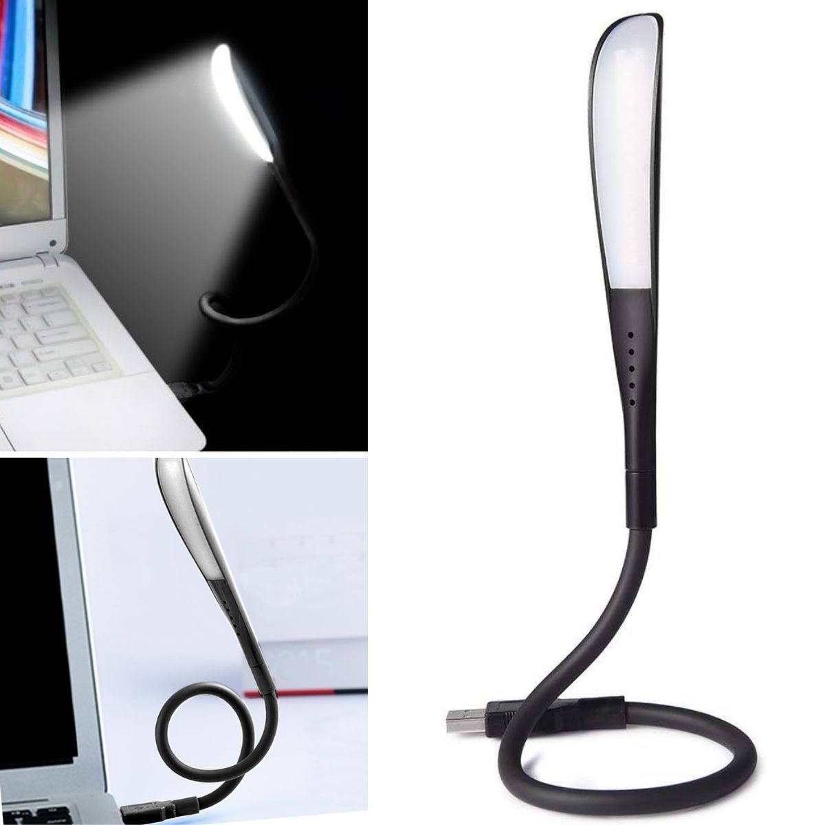 USB Girişli 14 Ledli 3 Kademeli Dokunmatik Masa/Kitap Okuma Lambası Ledi Siyah (4812)