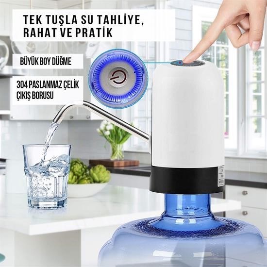 Usb ile Şarj Edilebilir Elektrikli Otomatik Damacana Su Pompası (4812) Usb ile Şarj Edilebilir Elektrikli Otomatik Damacana Su Pompası (4812)