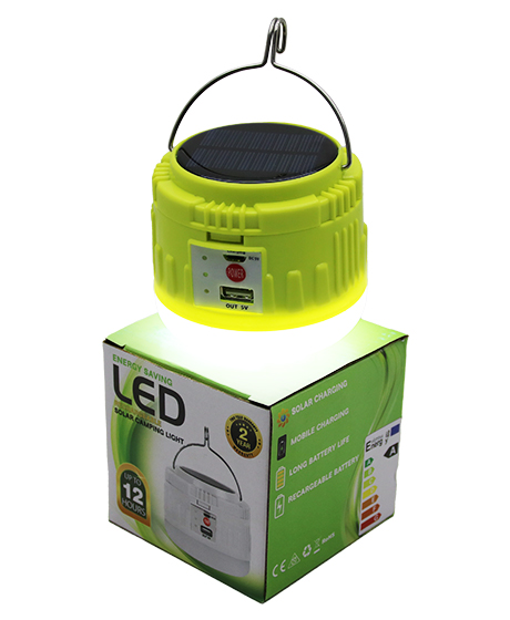 USB - SOLAR ŞARJLI ASKILI KAMP LAMBASI - POWERBANK (4812)