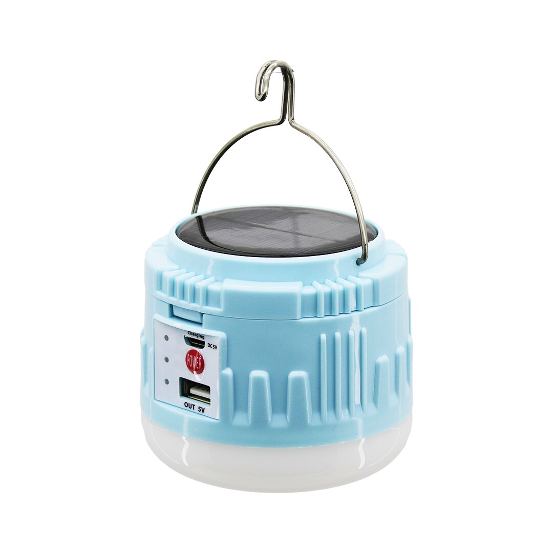 USB - SOLAR ŞARJLI ASKILI KAMP LAMBASI - POWERBANK (4812)