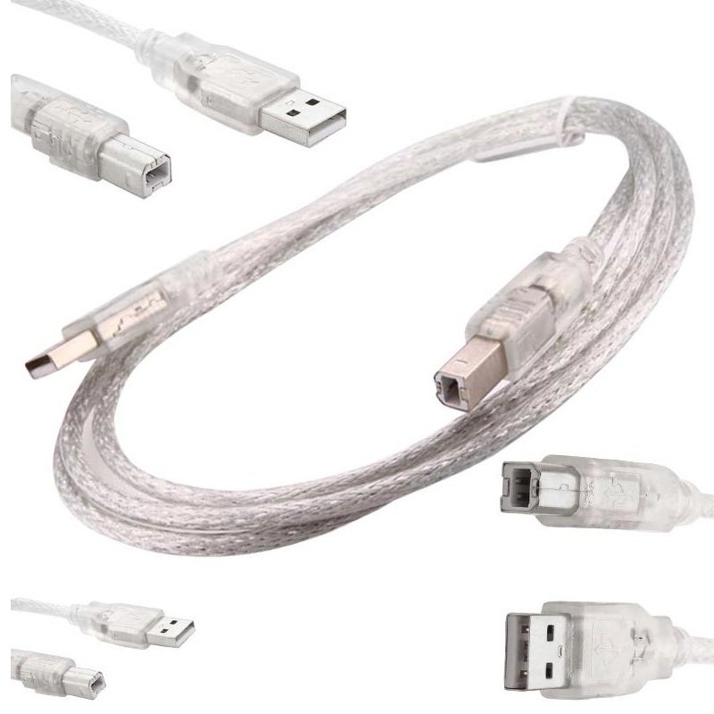 USB YAZICI KABLOSU 1.5 METRE 2.0V ŞEFFAF (4812)