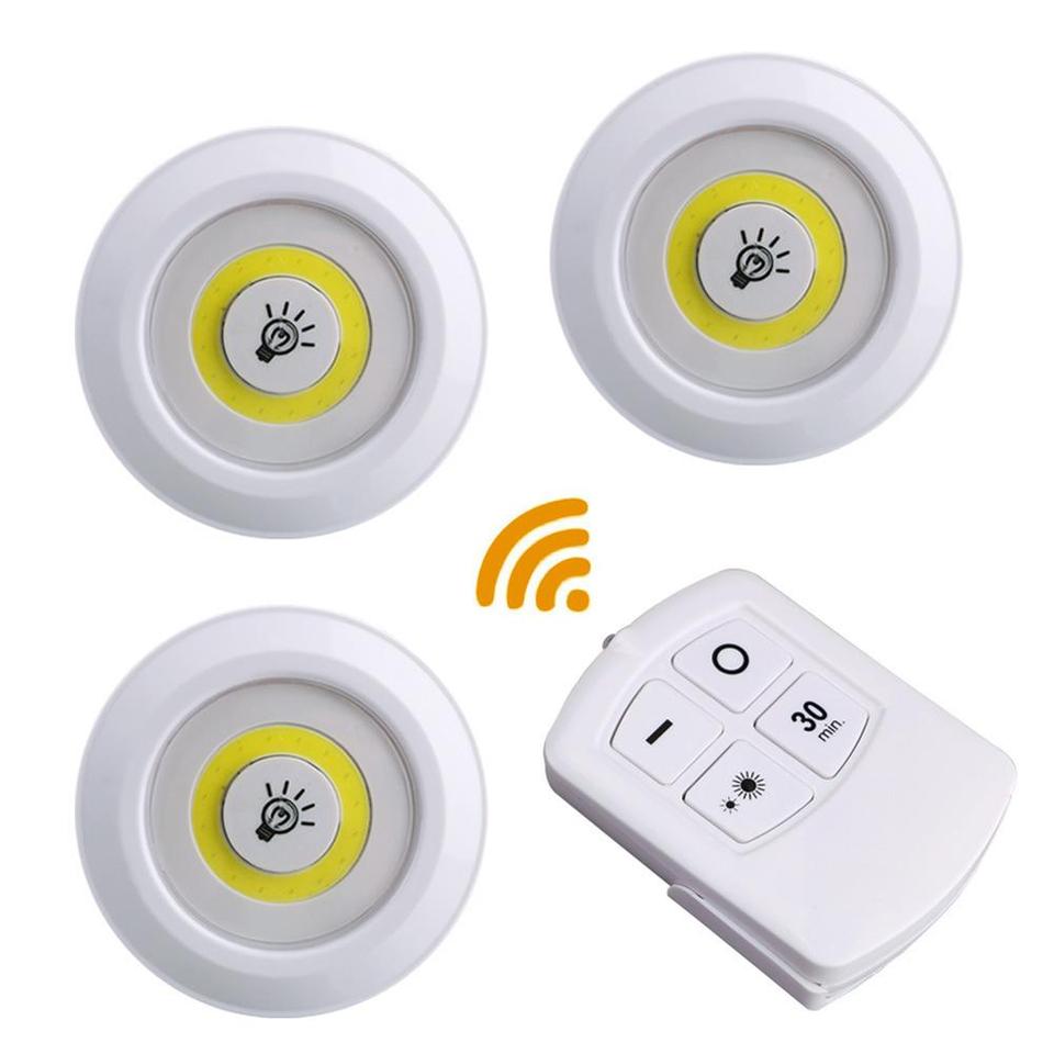 Uzaktan Kumandalı Yapışkanlı 3’lü Led Spot Lamba (4812)