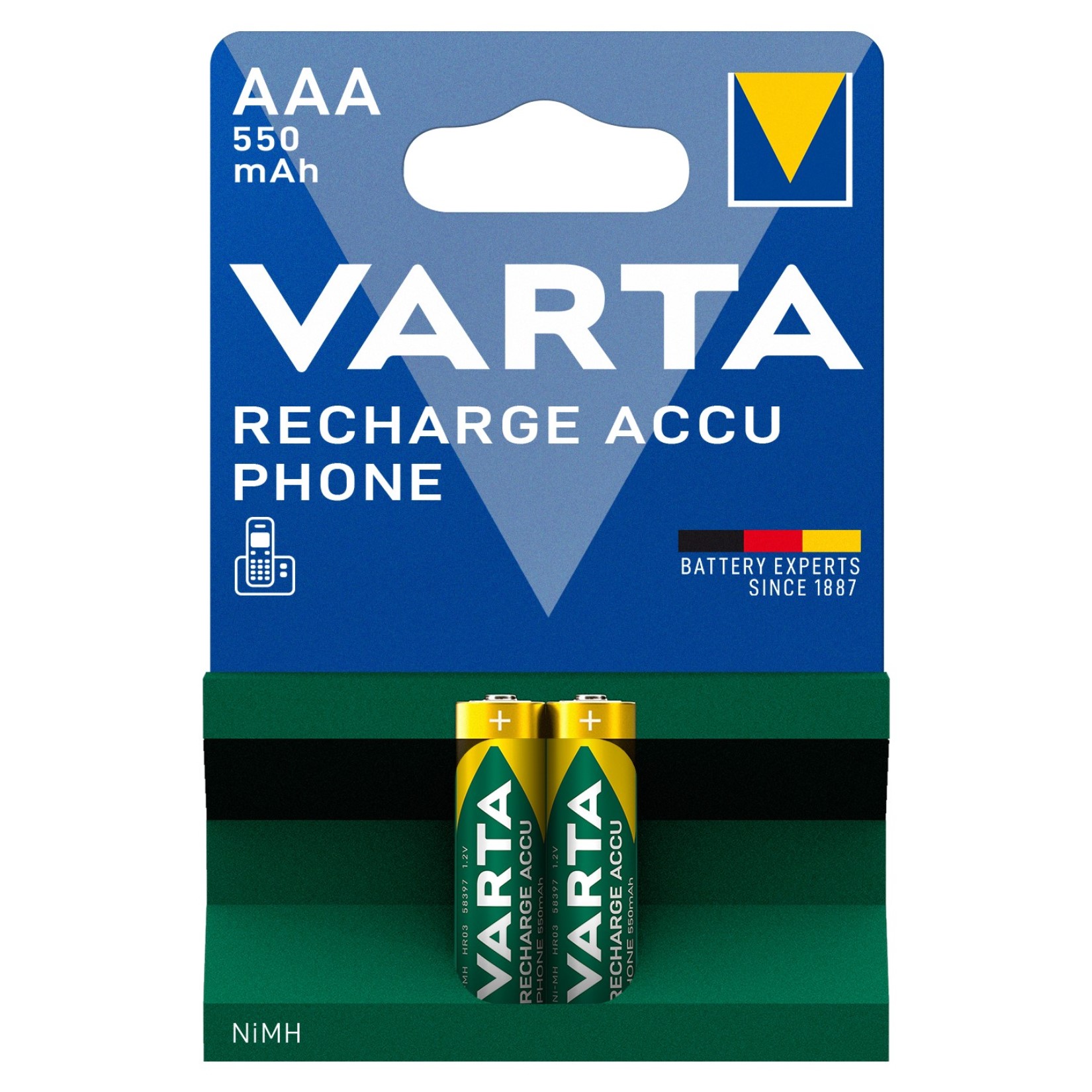 VARTA NI-MH 1.2V 550 MAH HR03 AAA ŞARJLI 2Lİ İNCE KALEM PİL (4812)
