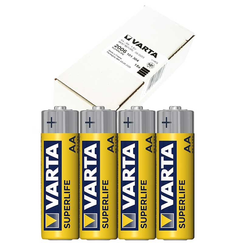 VARTA SUPERLIFE ÇİNKO AA KALEM PİL 60LI PAKET FİYAT (4812)