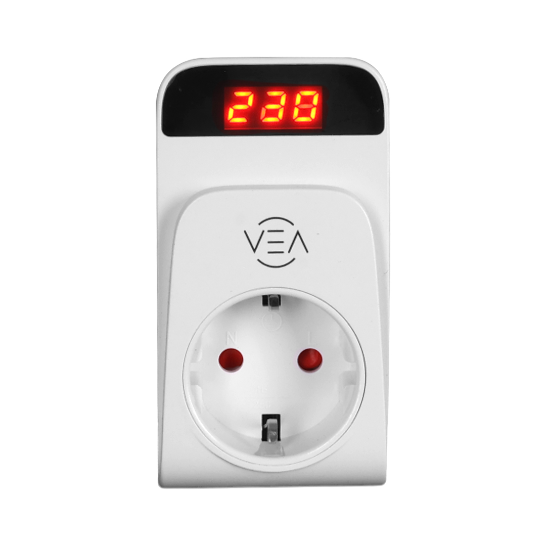 VEA VE-25530 15A 3520W TEKLİ DİJİTAL GÖSTERGELİ AKIM KORUMALI PRİZ AŞIRI YÜKSEK GERİLİM (4812)
