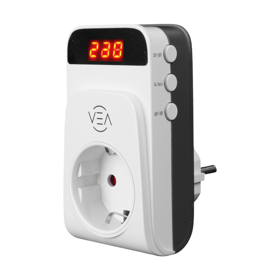 VEA VE-25530 15A 3520W TEKLİ DİJİTAL GÖSTERGELİ AKIM KORUMALI PRİZ AŞIRI YÜKSEK GERİLİM (4812)
