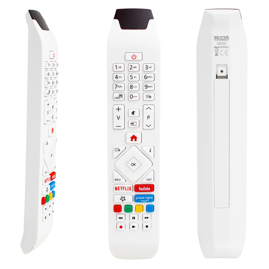 VESTEL RCA343140P YOUTUBE-NETFLIX-PRIME VIDEO TUŞLU LCD-LED TV KUMANDA BEYAZ (4812)