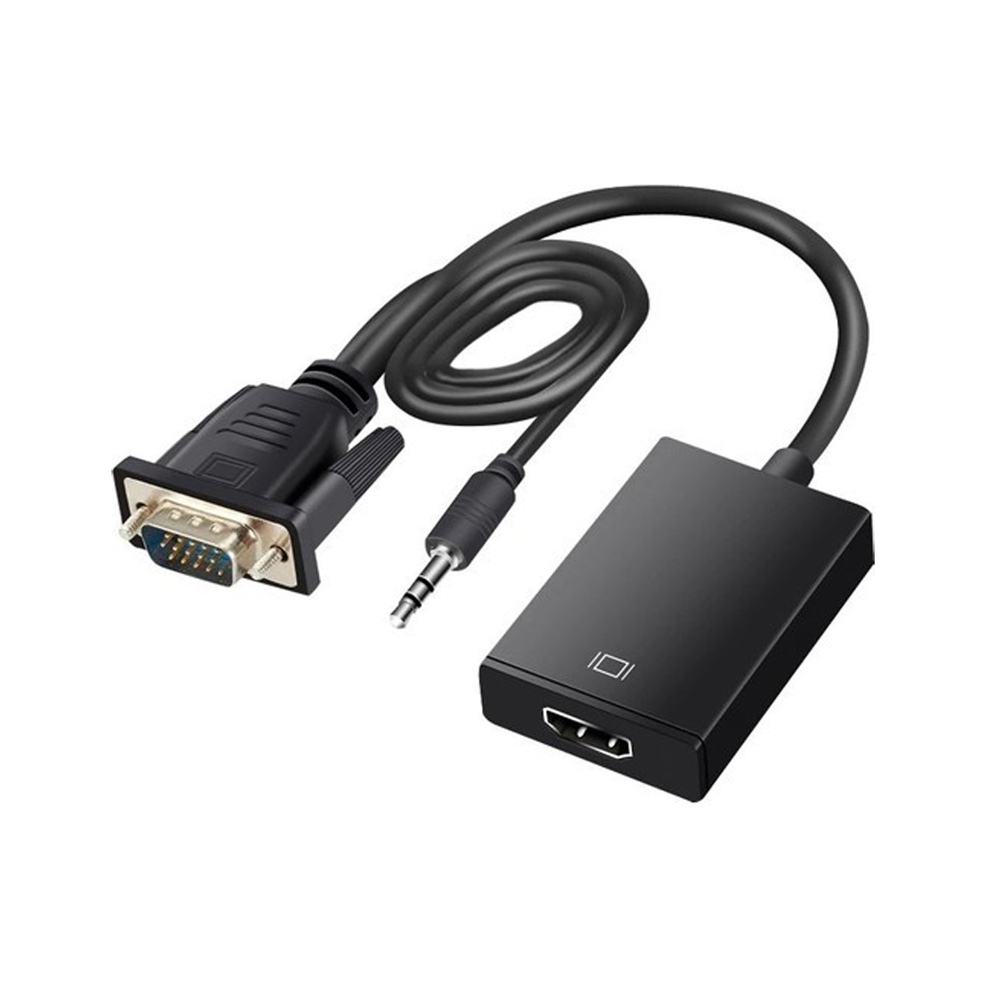 VGA TO HDMI ÇEVİRİCİ ADAPTÖR SES GİRİŞLİ (4812)