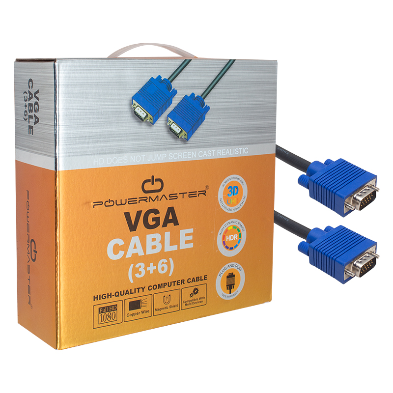 VGA KABLO 15 PİN 3+6 ERKEK/ERKEK 20 METRE KUTULU (4812)