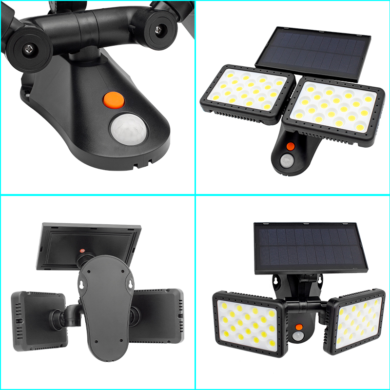 W770B SENSÖRLÜ 36 COB LEDLİ SOLAR AYDINLATMALI DUVAR LAMBASI (4812)