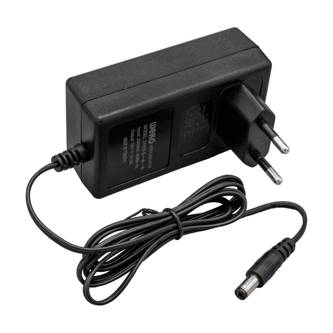 18 VOLT - 1 AMPER 5.5*2.5 UÇLU YERLİ ÜRETİM PRİZ TİPİ ADAPTÖR (4812) 18 VOLT - 1 AMPER 5.5*2.5 UÇLU YERLİ ÜRETİM PRİZ TİPİ ADAPTÖR (4812)