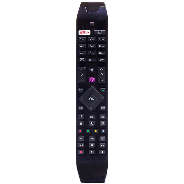 VESTEL NETFLIX-MOR TUŞLU YENİ ÜSTÜ CAMLI-HITACHI RC 49141 LED TV KUMANDA (RC49141-30095562) (4812)