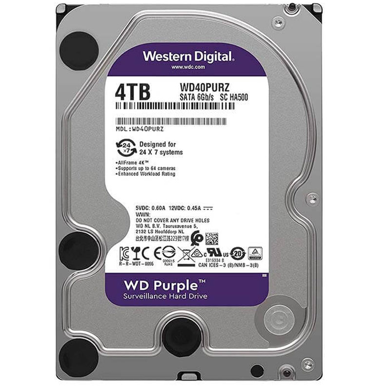 WESTERN DIGITAL PURPLE WD40PURZ/WD42PURZ 4 TB SATA 6GB/S 7/24 GÜVENLİK HARDDISK (4812)