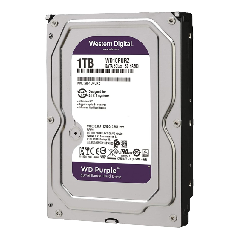 WESTERN DIGITAL PURPLE WD10PURZ 1 TB SATA 6GB/S 7/24 GÜVENLİK HARDDISK (4812)