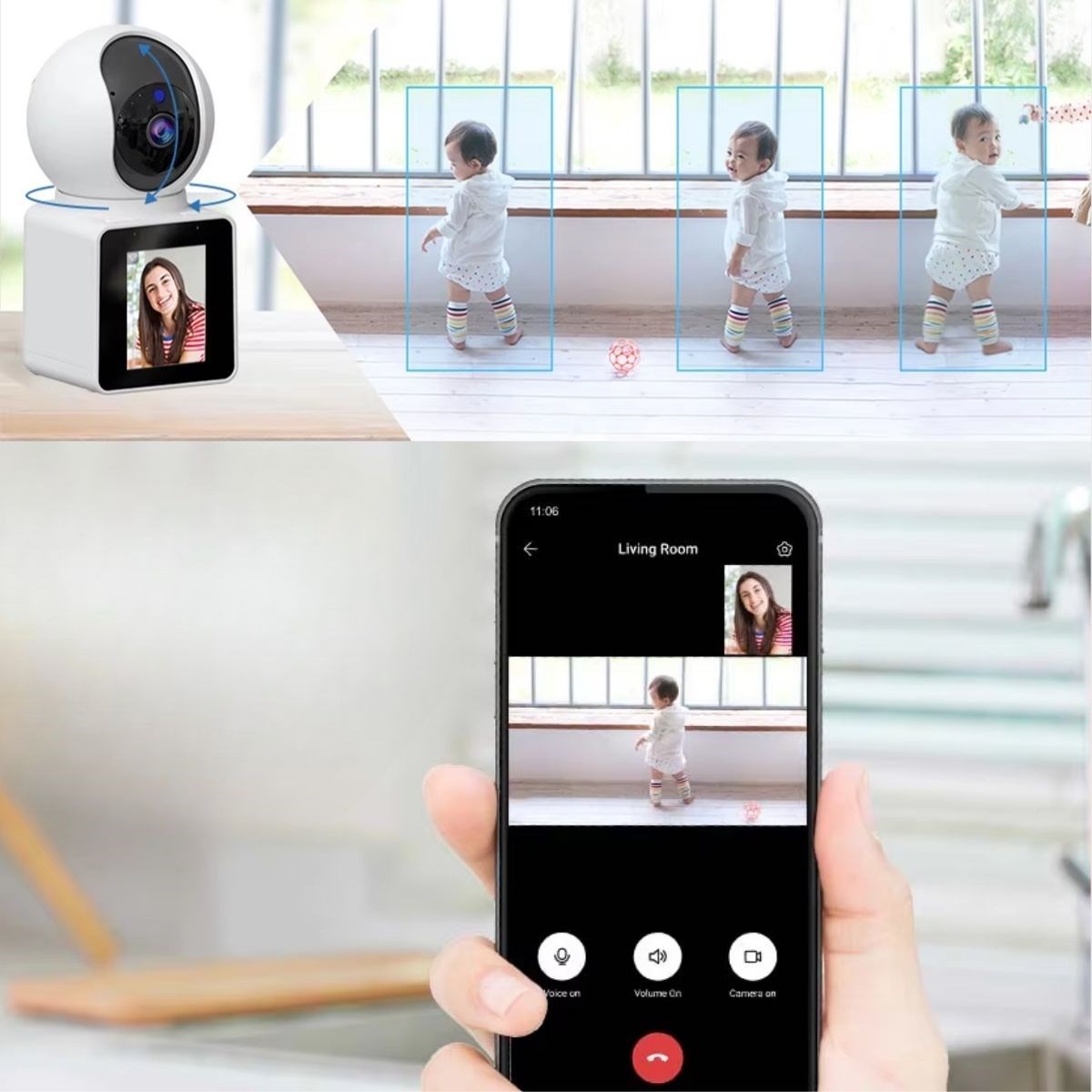 Wifi Bağlantılı Görüntülü Görüşme Sağlayabilen Ev Tipi Güvenlik Kamerası (4812) Wifi Bağlantılı Görüntülü Görüşme Sağlayabilen Ev Tipi Güvenlik Kamerası (4812)