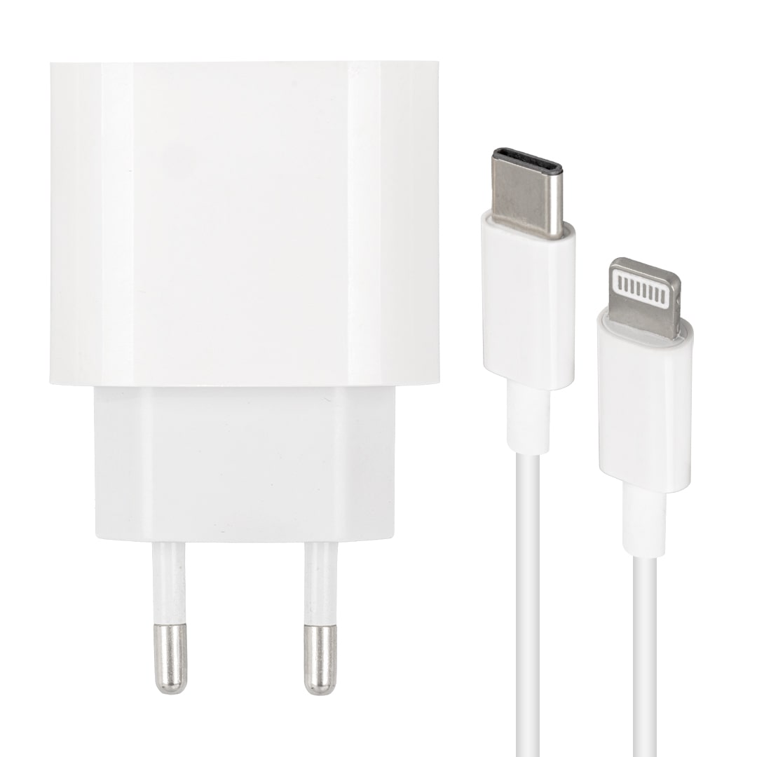 WK-21443 PD-C 20 WATT TYPE-C ŞARJ BAŞLIK ADAPTÖRÜ + TYPE-C TO LIGHTNING KABLO (NO:9) (4812)