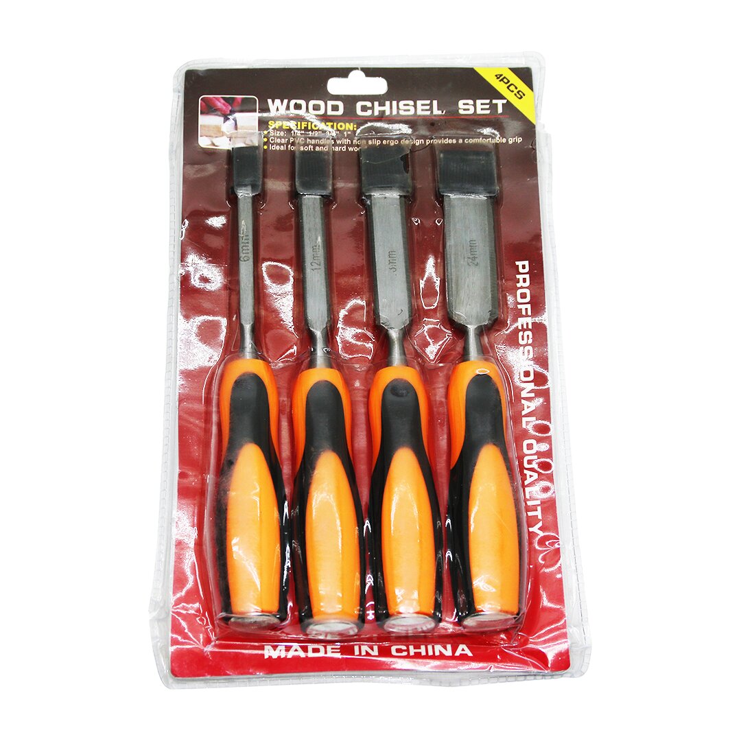 WOOD CHISEL 4 PARÇA 6-12-18-24MM İSKARPELA SET (4812)