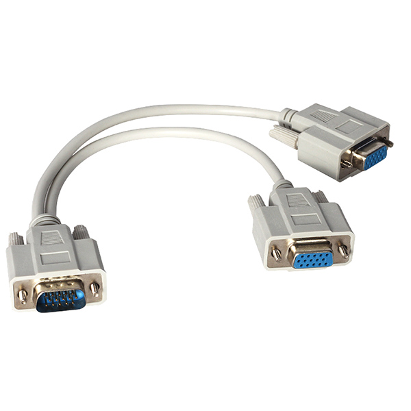 X VGA ERKEK / 2 X VGA DİŞİ 30 CM VGA ÇATAL KABLO * PLATOON PL-7275 (4812)