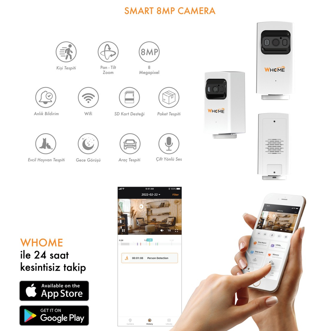 YAPAY ZEKA DESTEKLİ 4K 8 MP GECE GÖRÜŞLÜ PTZ KAMERA (128 GB TF KART DESTEKLİ) (4812) YAPAY ZEKA DESTEKLİ 4K 8 MP GECE GÖRÜŞLÜ PTZ KAMERA (128 GB TF KART DESTEKLİ) (4812)