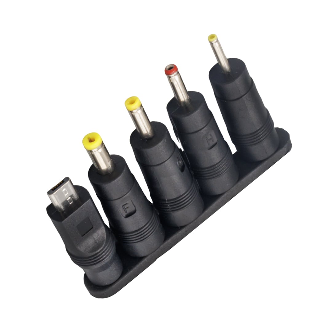 YERLİ ÜRETİM ÇOKLU YEDEK ADAPTÖR UÇ ÇEVİRİCİ (2.5x0.7MM- 4.8x1.7MM- 3.0X1.1MM-4.0X1.7MM- MICRO USB) (4812)