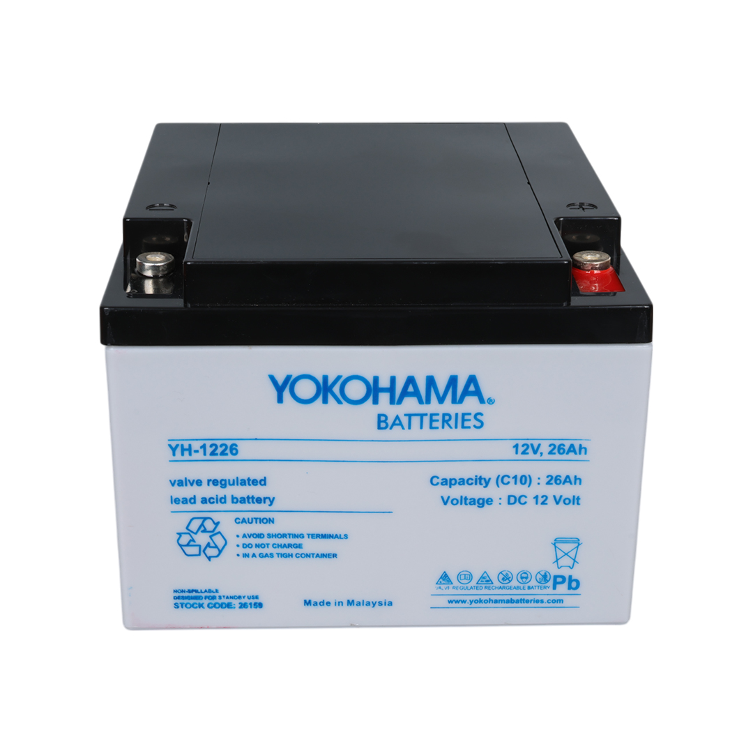YOKOHAMA YH-1226 12 VOLT - 26 AMPER KURU AKÜ (165 X 176 X 125 MM) (4812)