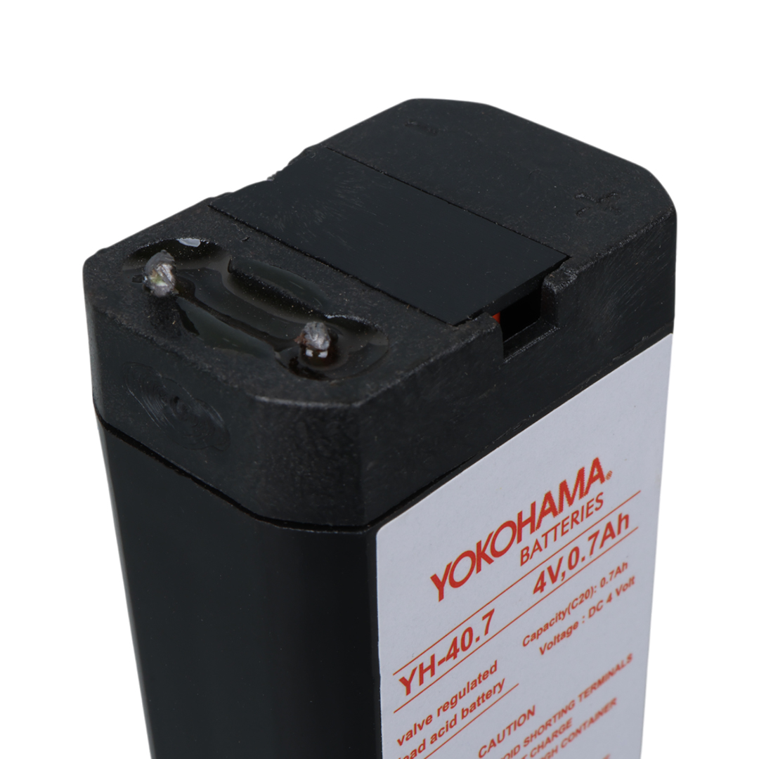 YOKOHAMA YH-40.7 4 VOLT - 0.7 AMPER KURU AKÜ (34X22X64 MM) (4812) YOKOHAMA YH-40.7 4 VOLT - 0.7 AMPER KURU AKÜ (34X22X64 MM) (4812)