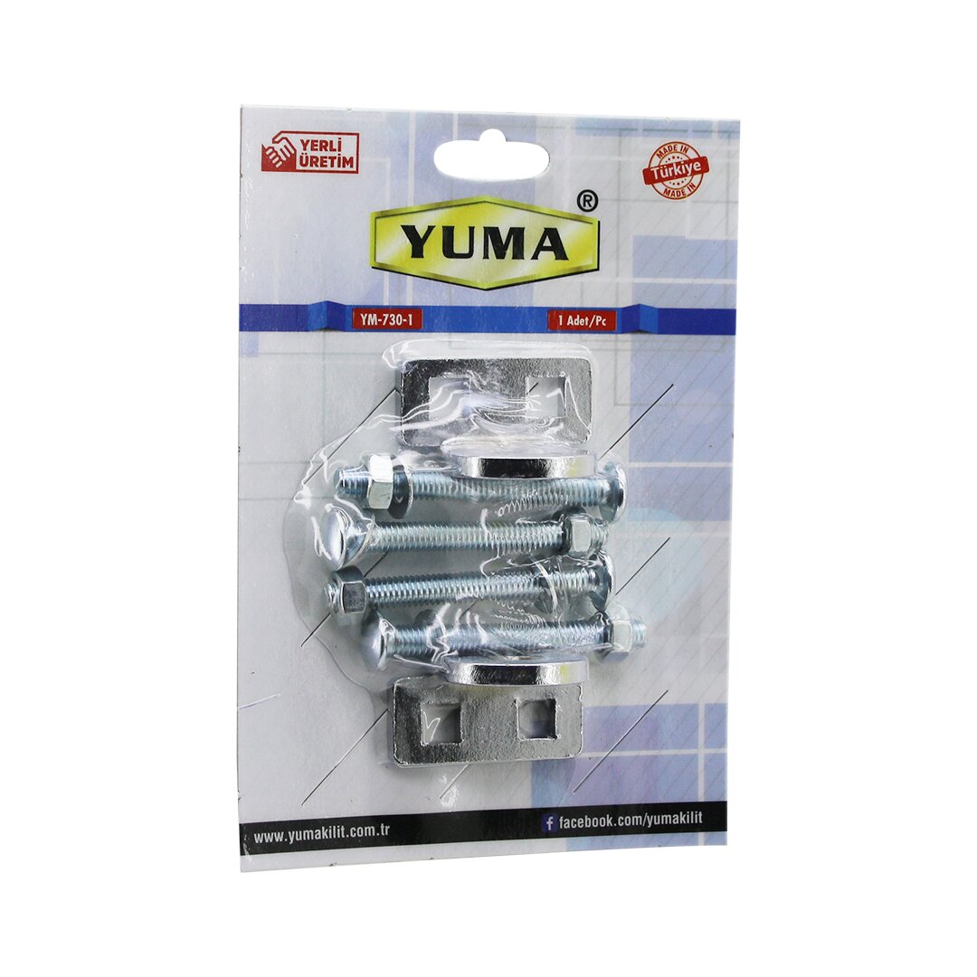 YUMA YM-730-1 KAPI EMNİYET REZESİ  ASMA KİLİT TAKILABİLİR MENTEŞE (4812)