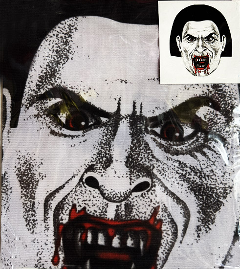 Yüze Yapışan Kafaya Tam Geçmeli Streç Kanlı Vampir Maske Bez Maske Model 2-2 (4812)